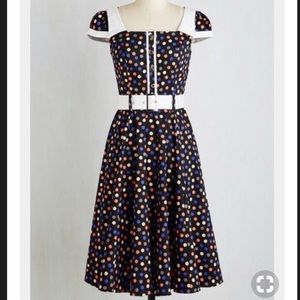 Play It By Yesteryear  MODCLOTH  polka dot dress